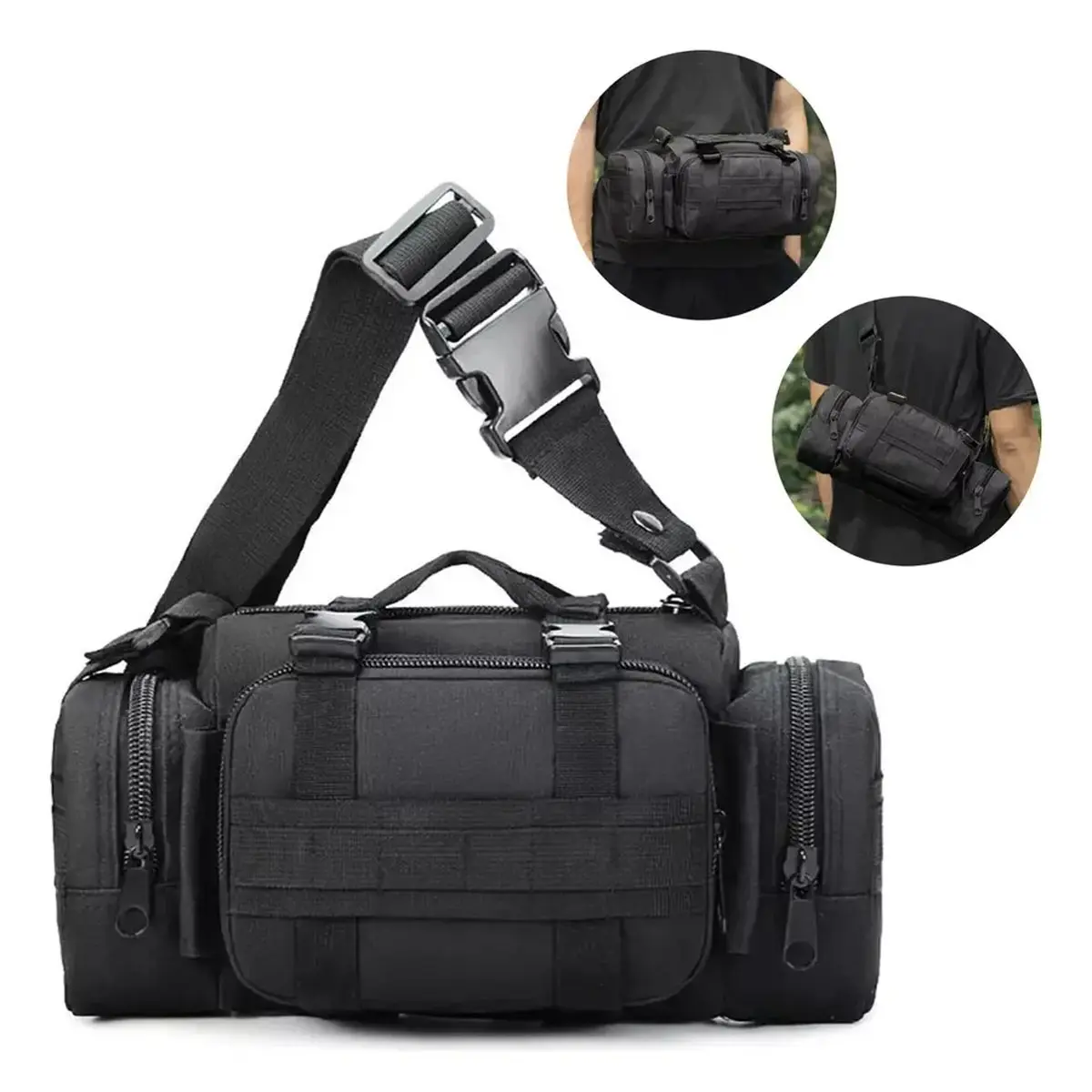 New Multifunction Cycling Bike Waist Pack, Sport Waist Bag, Shoulder Handlebar Bag, Ideal for Cyclists, MTB Accessories, Durable & Versatile Design