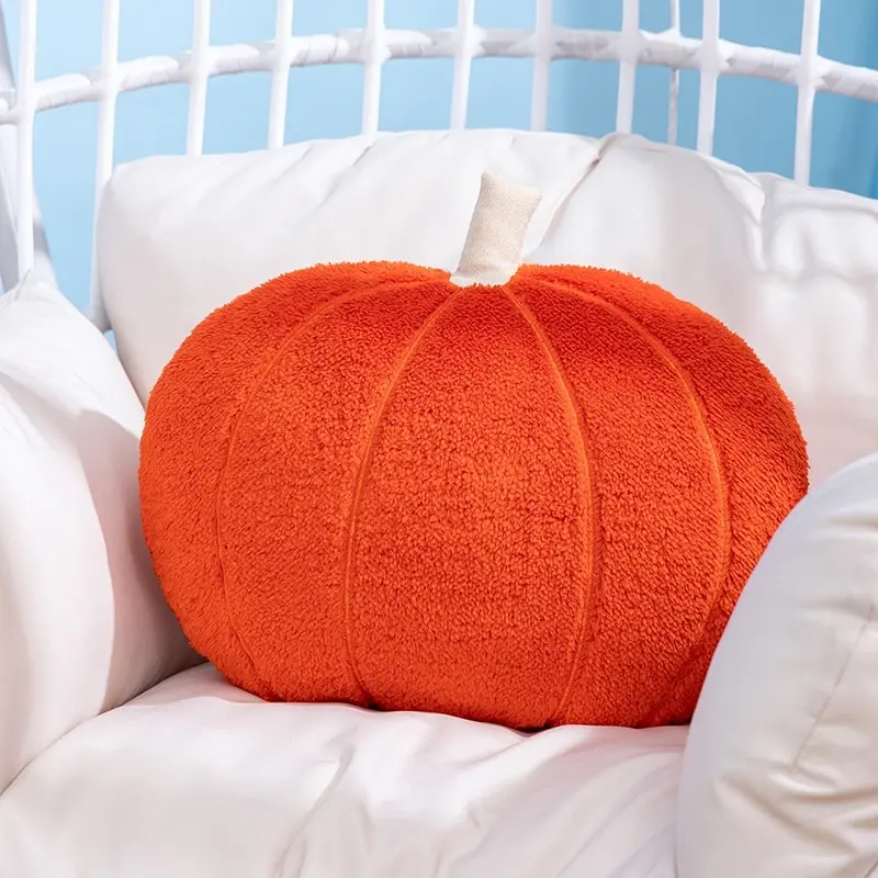 Cute 3D Pumpkin Cushion, Perfect for Fall Party Home Decor, Halloween Plush Pumpkin Pillow, Soft Decoration and Gift