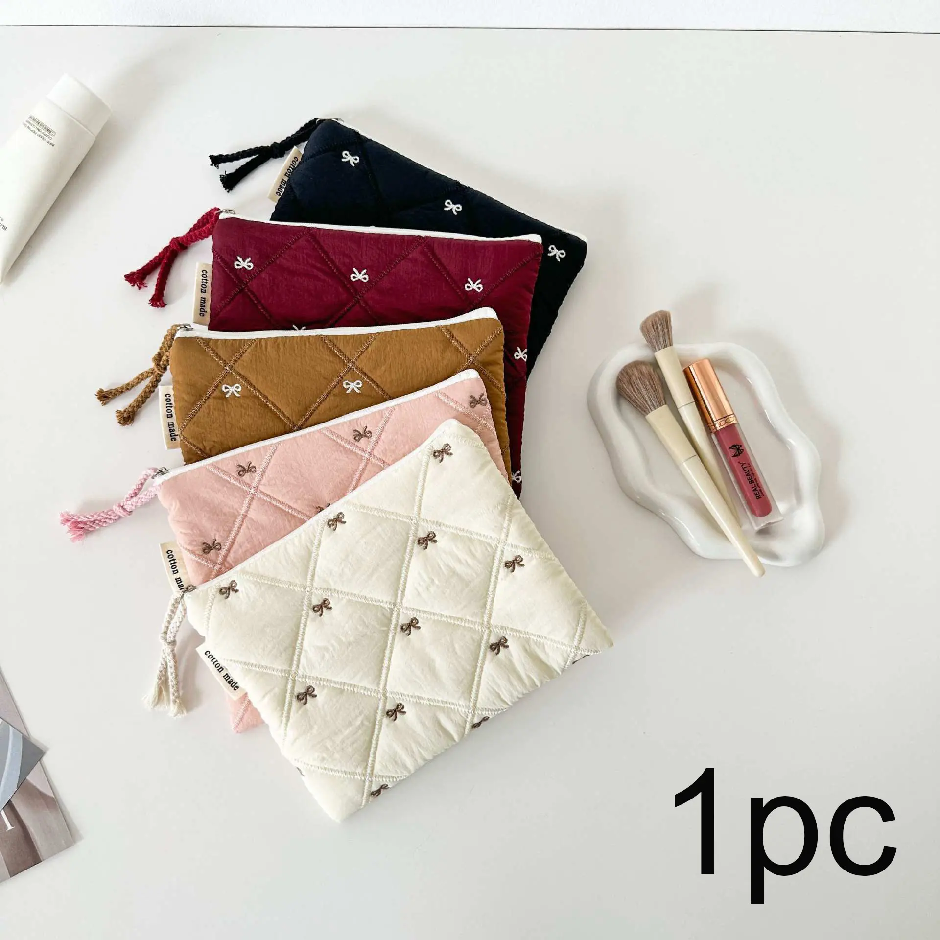 1Pc Quilted 6 6.8 7 Inch E-Reader Sleeve Storage Bag Kindle Accessory Digital Bag,Mobile Bag SA569P Protective Pouch For Kindle Paperwhite,Makeup Bag Protection Tablet Accessories Puffy Tablet Sleeve