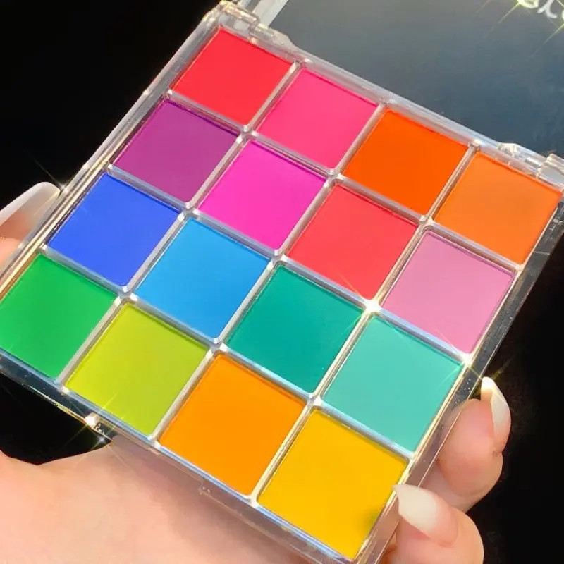 16 Color Eyeshadow Palette, Natural Matte Finish, Coral Shades, Rainbow Series, Suitable for All Skin Tones, Professional Makeup, Makeup Palettes, Eyeshadow Powder