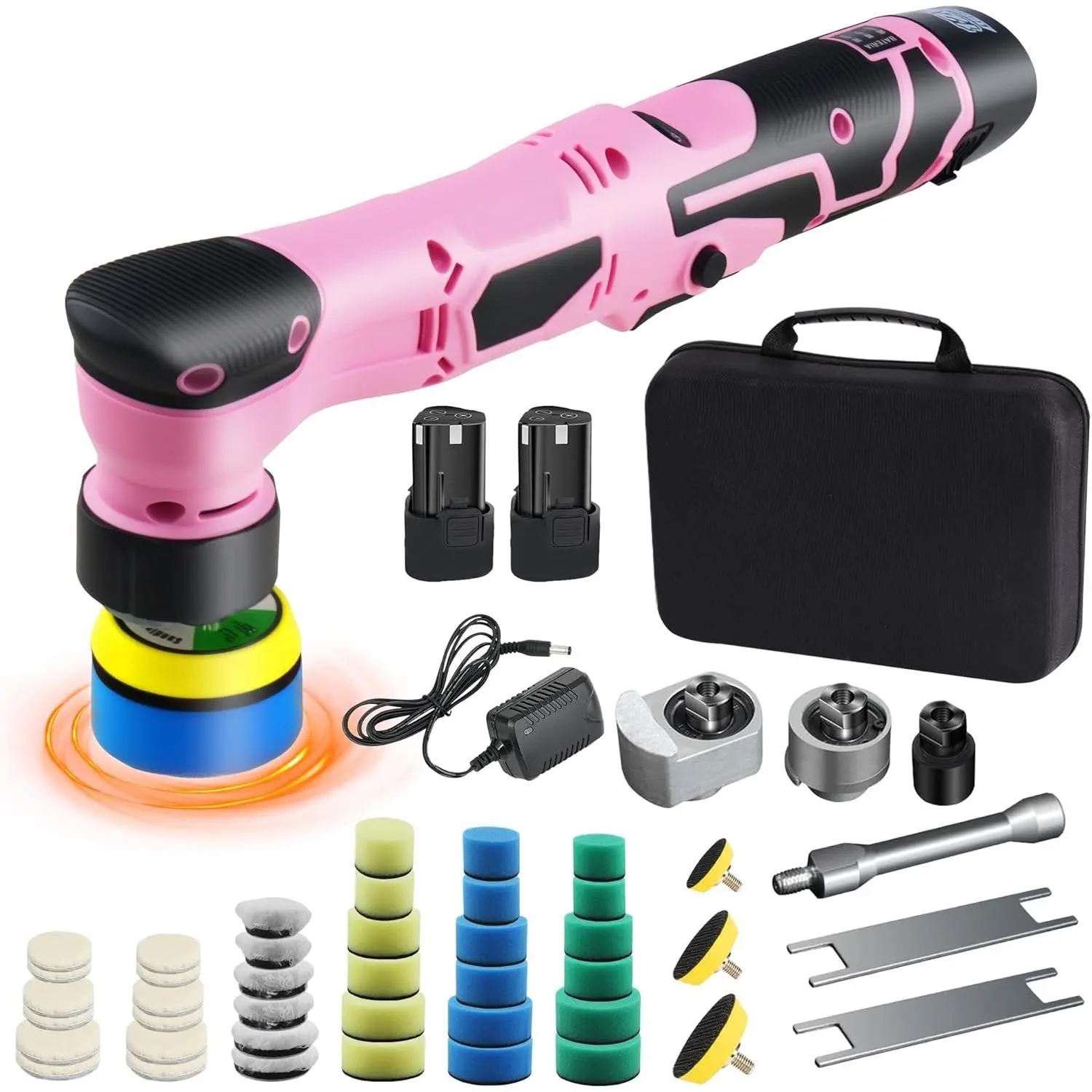 Cordless Mini  Polisher, 1 Inch 3 Inch  Action & Rotary Polishing Machine for  Detailing, Waxing, Polishing, Scratch Removing