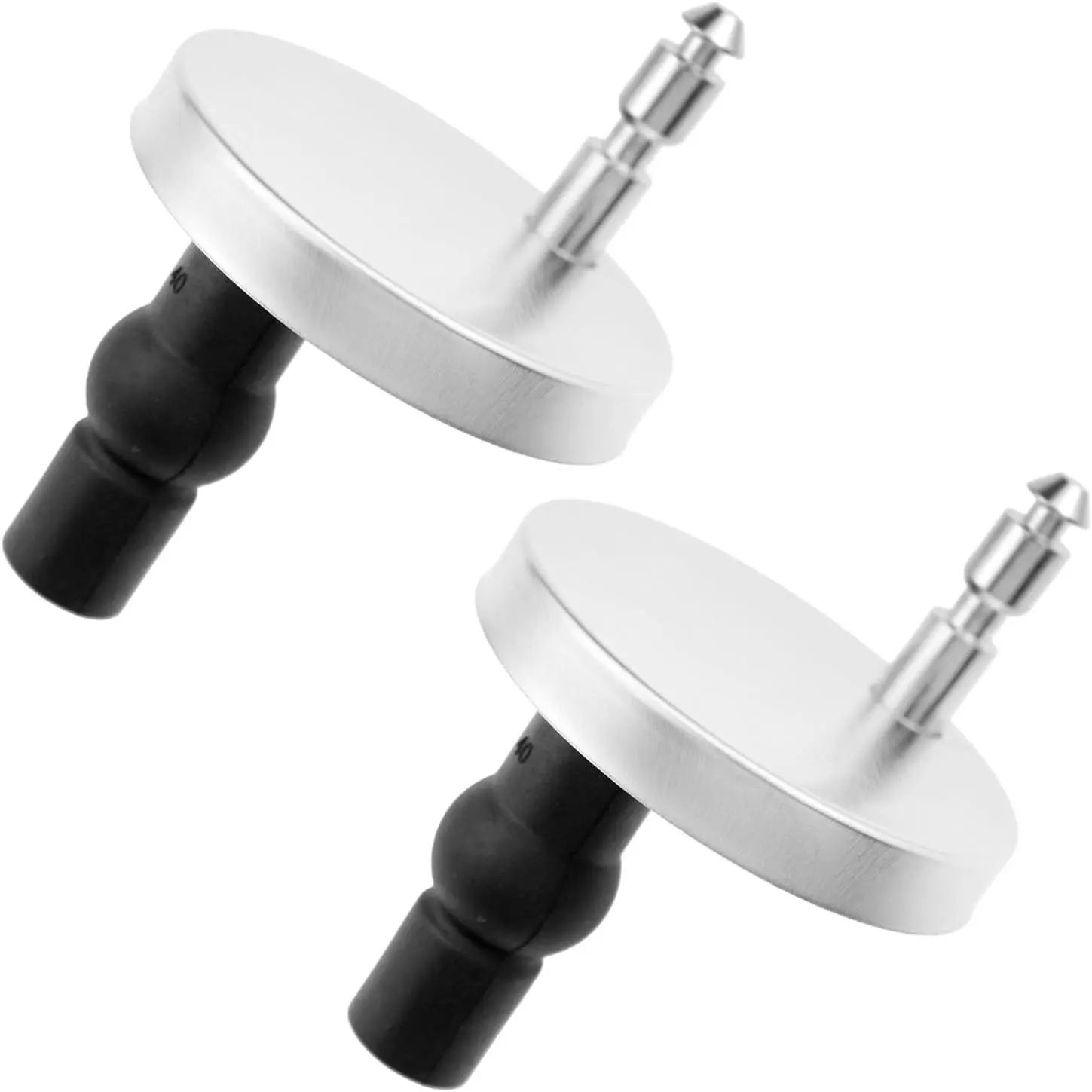 2 count  Toilet Seat Bolt Kit With Complete Accessories | Toilet Seat , 2.19in Dia, Supplied With Screws, Plastic Washers & Decor Caps For Toilet Lid Fit & Fix