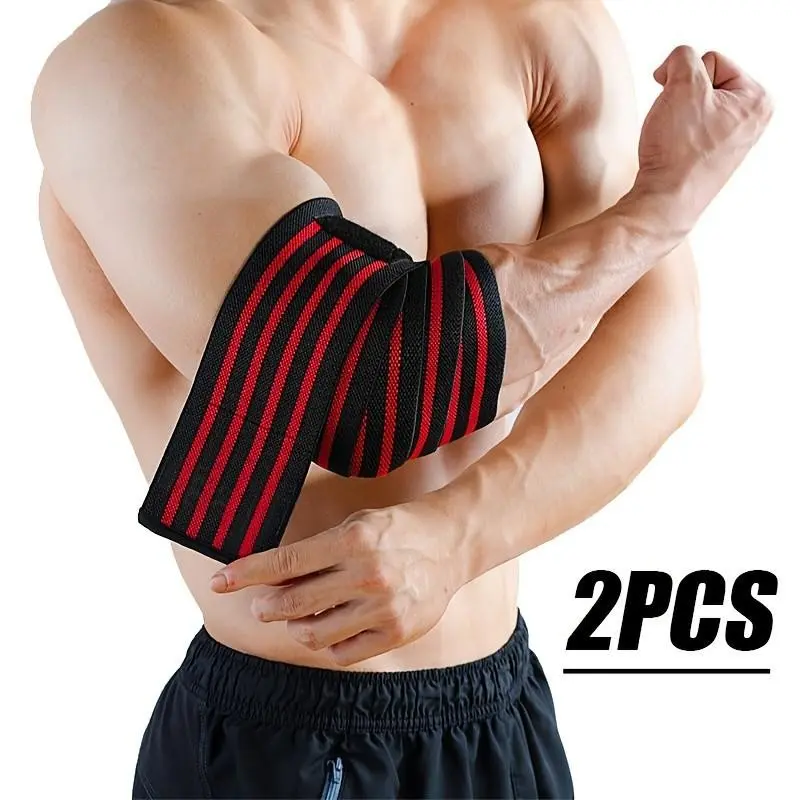 YYW1 2pcs Elbow Support Compression Sleeves, Elbow Pads, Braces Weightlifting and Strength Training, Durable Bandages, Elbow Wraps Weightlifting, Gym Accessories