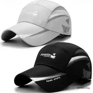 2-Pack Quick Dry Baseball Caps for Men Women Breathable Sailboat Print Trucker Hat Lightweight UPF50+ Sun Protection Fishing Cap Running Hiking Outdoor Sports Summer Casual Sunhat