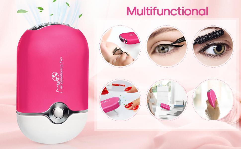 Lash Fan Mini Portable Eyelash - Handheld for Eyelash Extensions Rechargeable USB C Air Cooling Blower Fan with Built in Sponge Lash Extension Application(Red) Lash Fan Mini Portable Eyelash - Handheld for Eyelash Extensions Rechargeable USB C Air Cooling Blower Fan with Built in Sponge Lash Extension Application(Red)