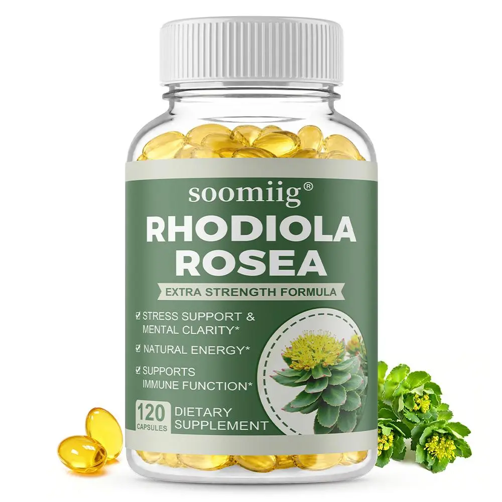 Soomiig Rhodiola Rosea Health Supplement, Supports Natural Energy and Immune Health, 120 Capsules