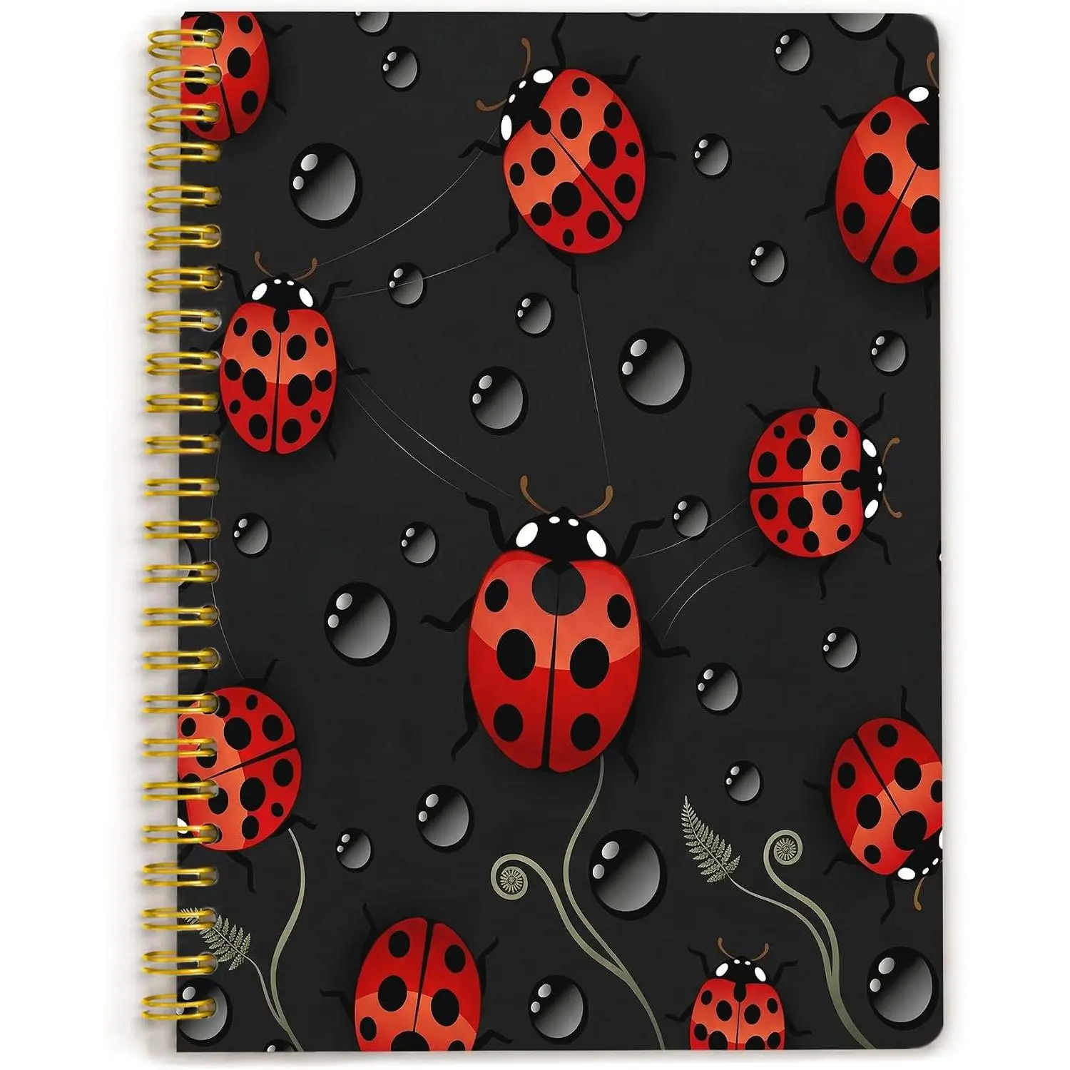 A5 Cute Ladybug Journal Notebook Lined Spiral Bound Notes | 160 Pages Heavyweight Hardcover  Notebooks for Note Taking, Writing, Meeting, Work Gifts for Women Men