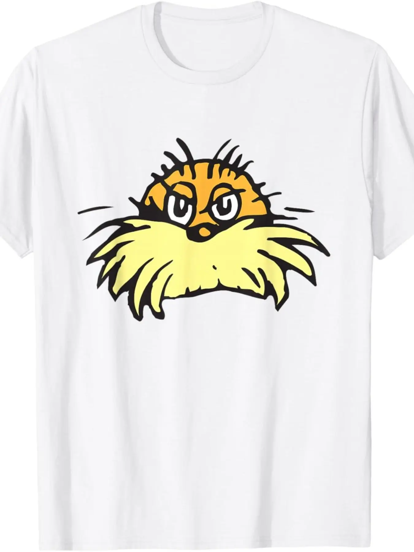 The Lorax Cartoon Design T-Shirt, Block, Retro Book Art, Loose Fit Tee, Trendy Kids' Fashion