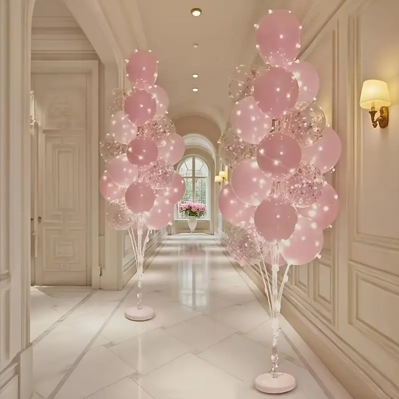 Reusable Balloon Column Stand Set, Water-Filled Stable Base, Plastic, Universal Round Display Frame, Party Decor Supplies, Balloon Column Kit