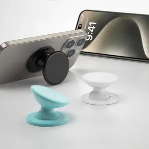 Solid Color Design Silicone Mobile Phone Grip Holder, Collapsible & Expandable Phone Grip Stand, Phone Accessories for Smartphones, Multifunctional Phone Stand, Cellphone Holder, Flexible Phone Holder, Silicone Phone Mount