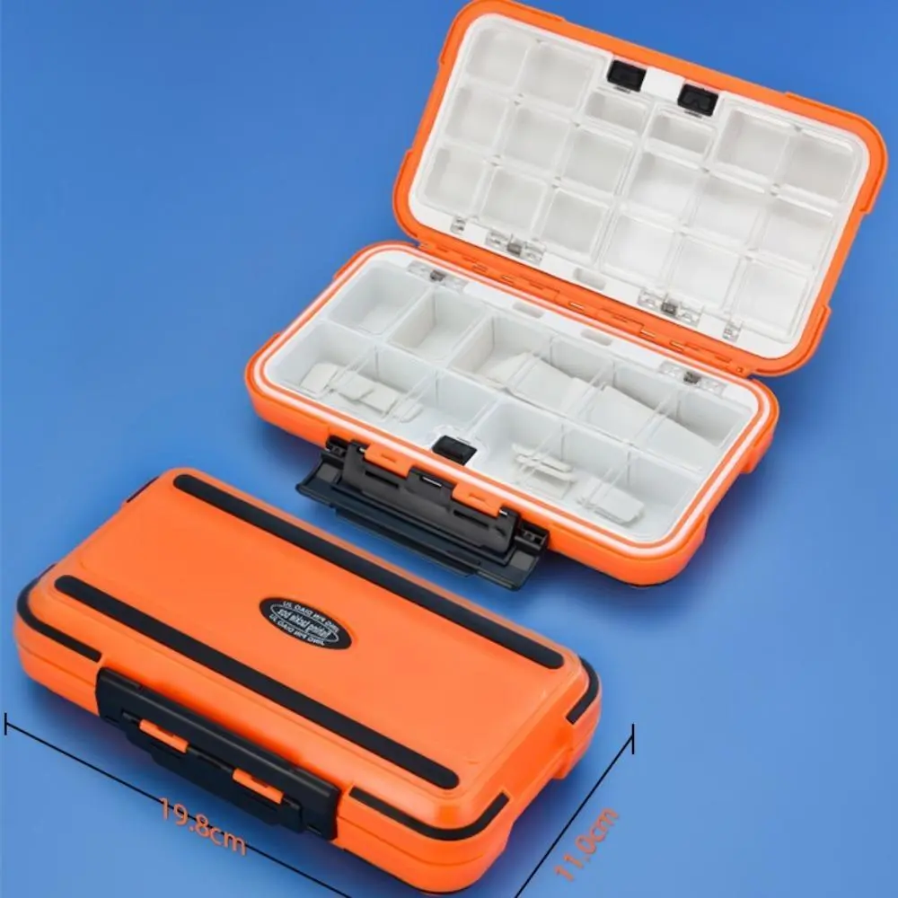 Waterproof Fishing Gear Box - Portable, Compact Durable Hard Plastic Shell Tackle Organizer for Lures, Hooks, Small Tools Hold - Essential Outdoor Fishing Supply