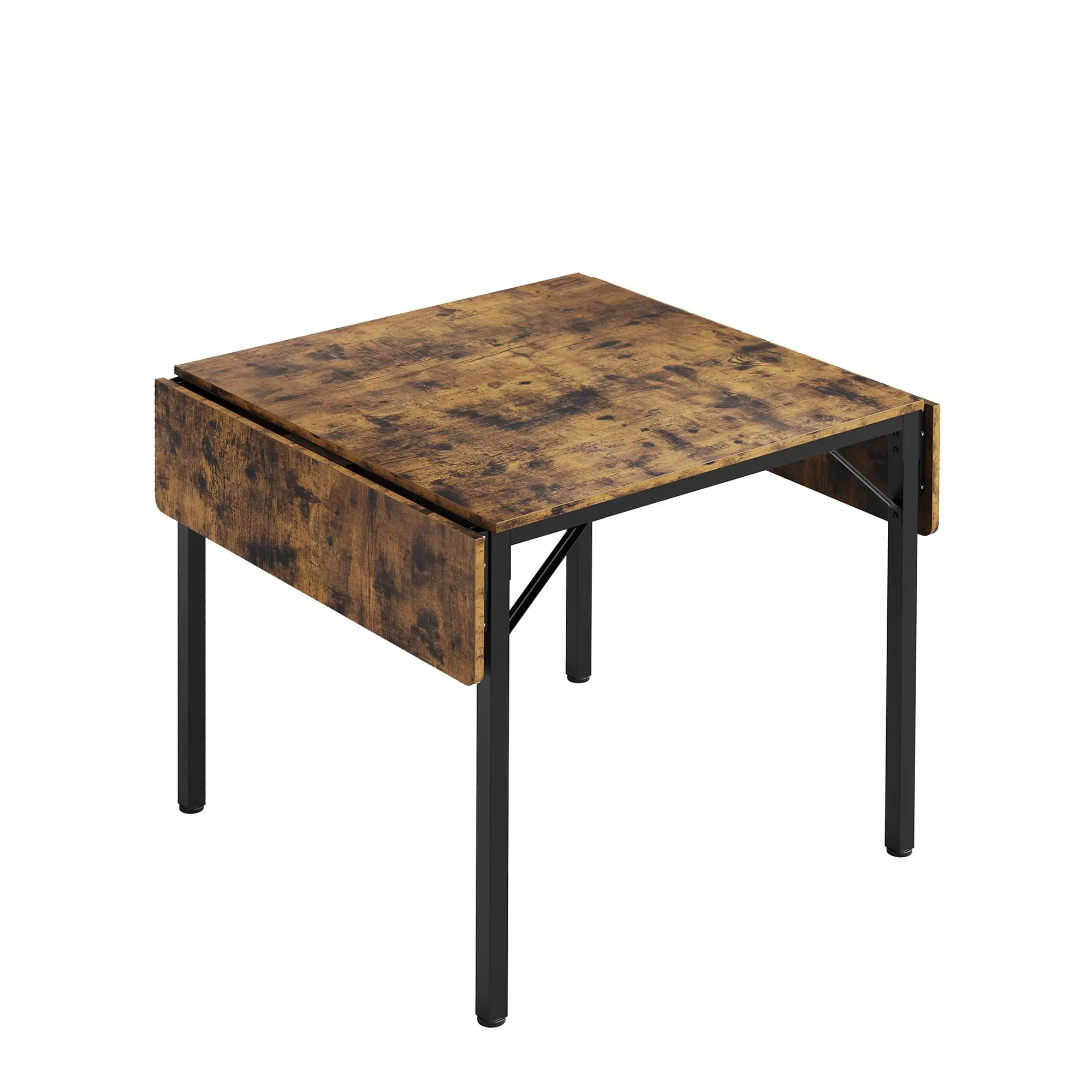 Folding Dining Table Drop Leaf Industrial Wood Kitchen Table for Small Apartments Seats 2-4 People Space Saving Home Furniture