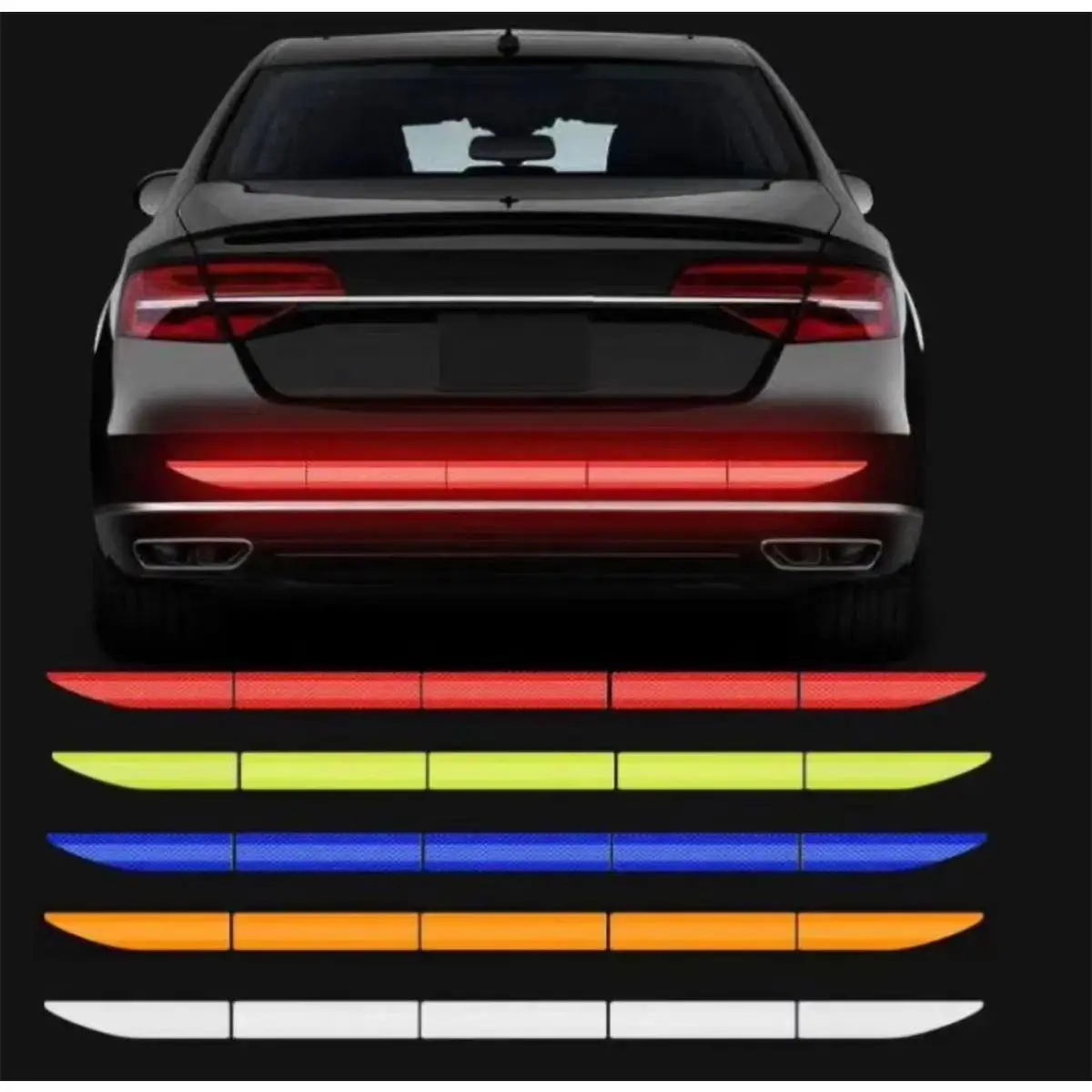 Reflective Car Safety Warning Stickers, 3-Pack Fashion Accessory Set for Vehicle Use