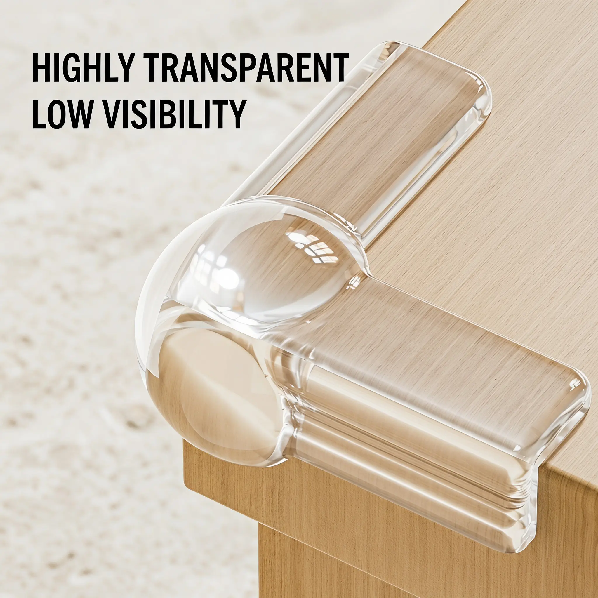 16 Counts Round Transparent L & T Shape Corner Protectors, Furniture Edge Protective Pads for Sharp Table Corners-YY1