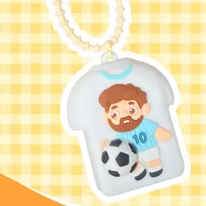 Q Version 10 Number Jersey Shape Stress Relief Toy, Soft Silicone Material, Press and Bounce, Ideal Gift for Fans, Portable and Cute