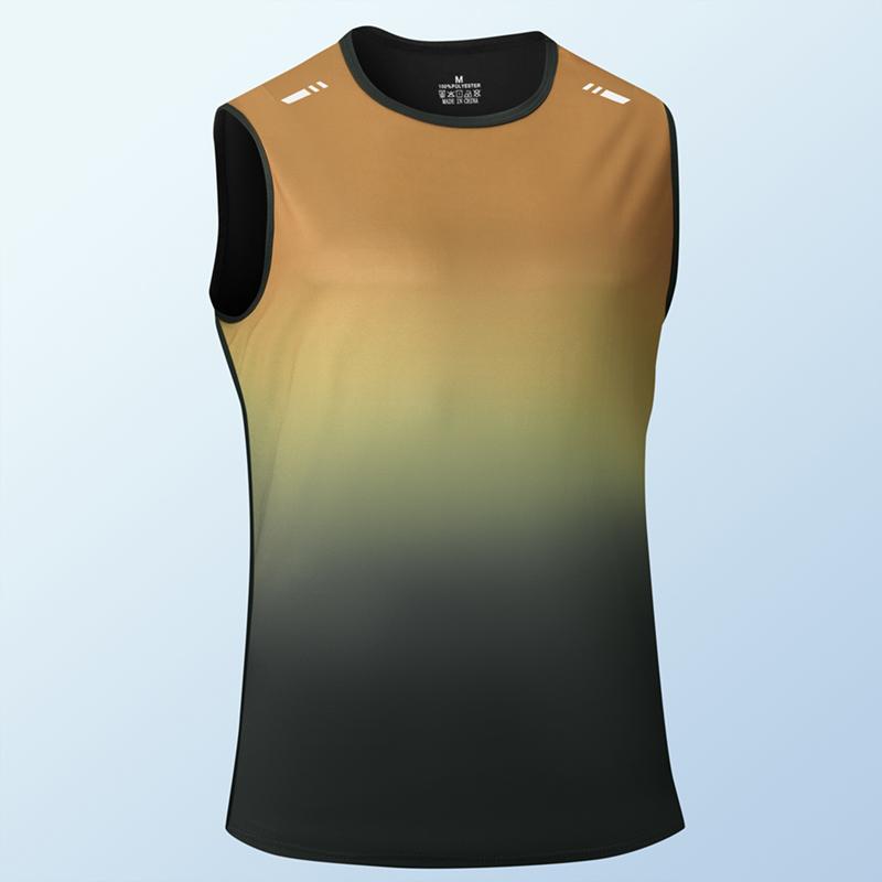 1/3 Pack Men's Gradient Sleeveless Gym Tank Tops, Quick Dry Moisture Wicking Athletic Workout Vests, Summer Casual Streetwear Sportswear Multiple Colors