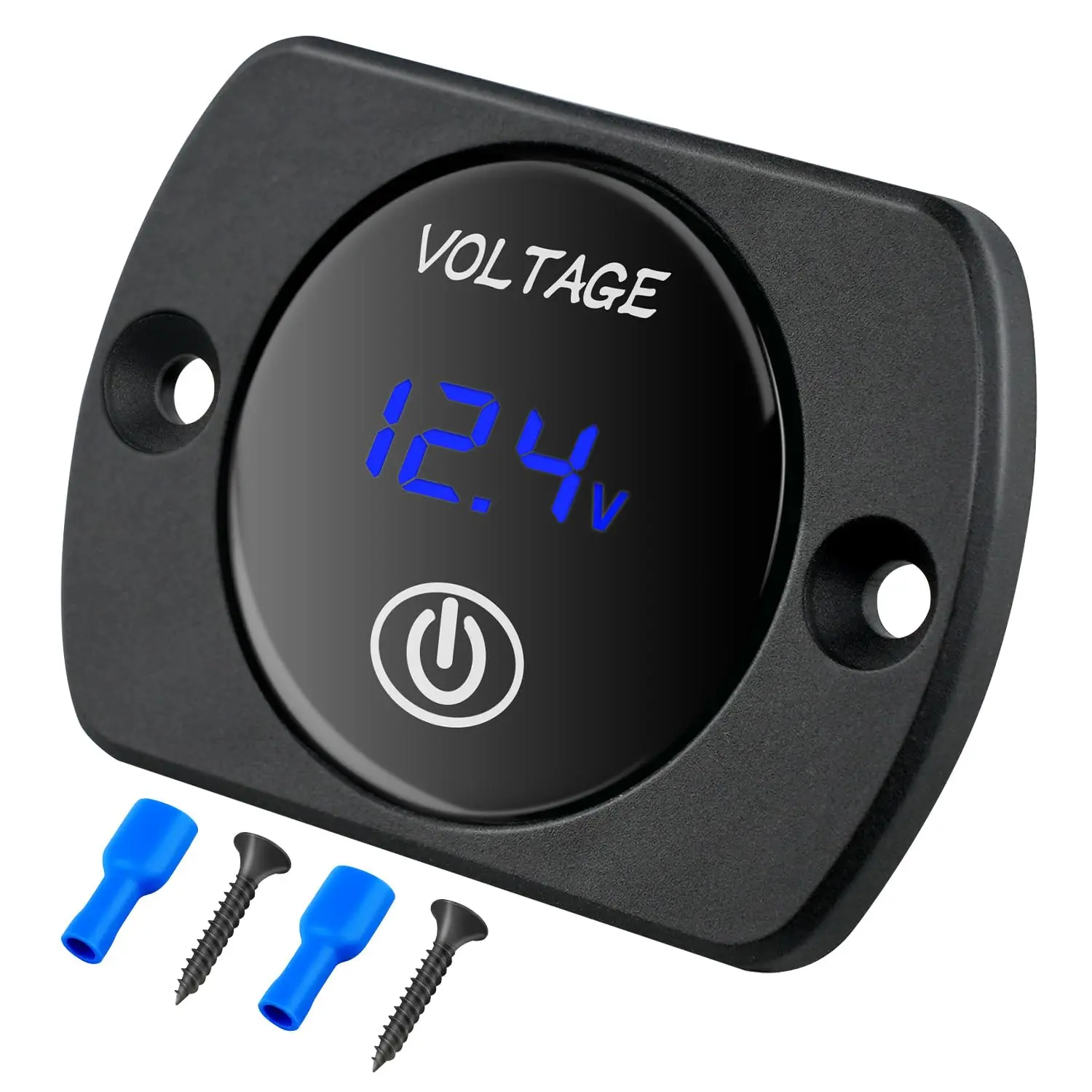 Nilight 12V LED Display Voltmeter with Touch Switch Digital Voltage Gauge Panel Meter Waterproof Battery Monitor Board 8-48V for Marine Boat Car Automotive Motorcycle Golf Cart led cardisplay flexible leddisplay led display