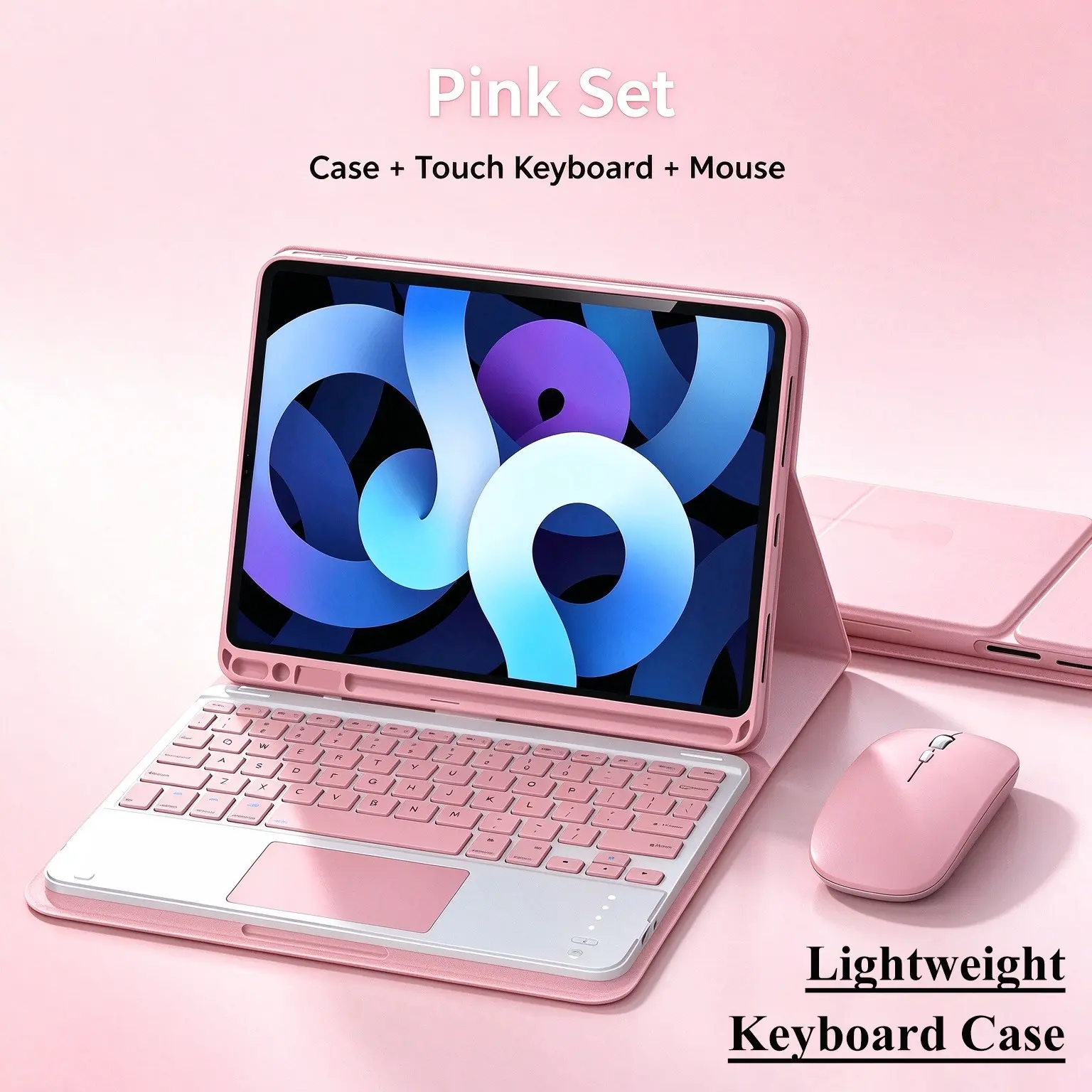 for iPad 10th-12th Gen 10.9-Inch Case, Bluetooth-compatible Keyboard Case for iPad Air 6/7/8, Pro 11 2020