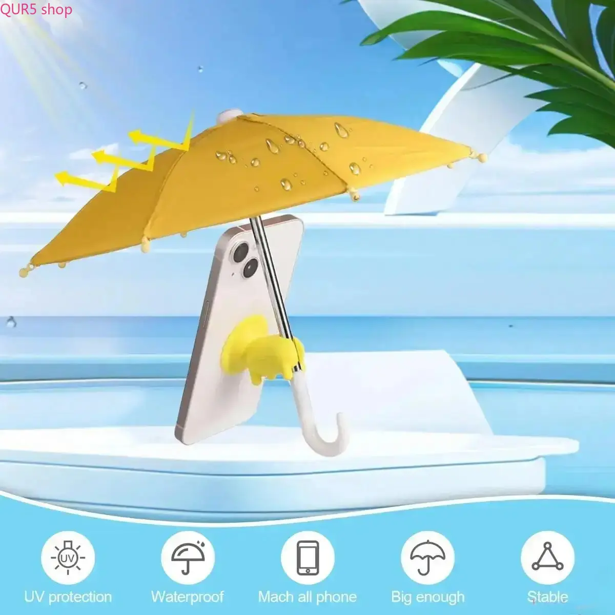 Piggy Shaped Anti-Glare Phone Sun Shade, Universal Adjustable Suction Cup Cell Phone Umbrella Mount, Portable Anti-Sun Screen Cover Accessory For Outdoor Sports And Daily Leisure Use