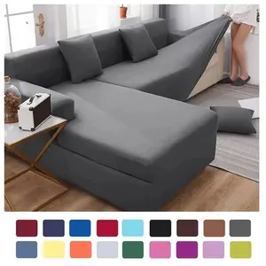 Adjustable Elastic Sofa Cover 1/2/3/4 Seat Stretch Silk Fabric Couch Covers for Living Room Sectional Corner Slipcovers 1PC