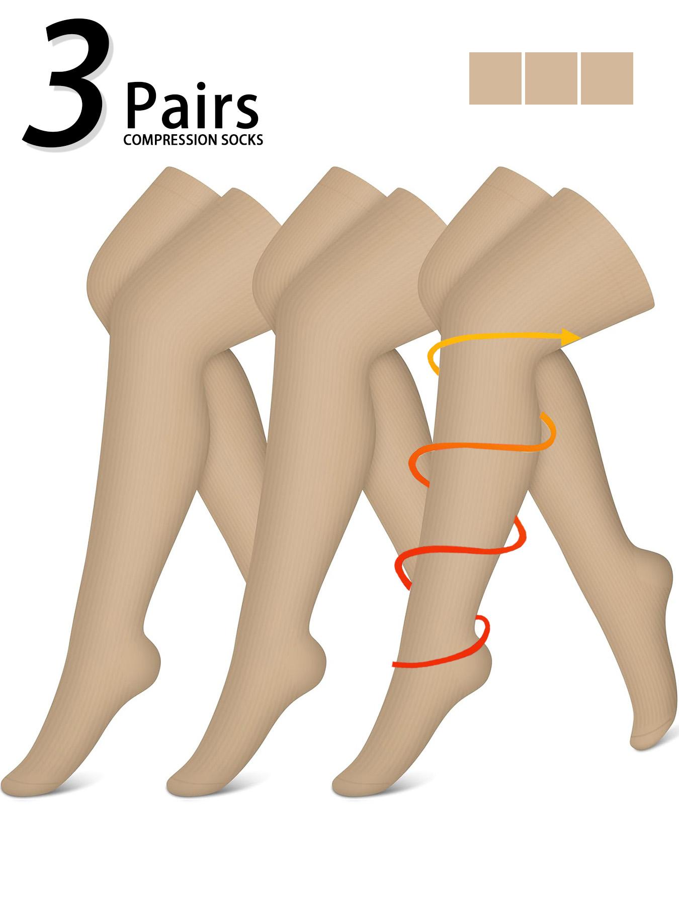 Women's Knee High Compression Stockings, Sports Socks for Running Pregnancy, Long Socks for Women & Men, Compression Athletic Socks