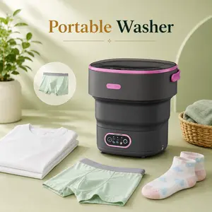 2026 Upgrade 16L Portable Washing Machine,Foldable Portable Laundry Machine and Spinner, Ideal for Travel, Dorms, Camping Large Household Appliancesfor Baby Clothes, Underwear, Socks (Washing Machines & Dryers Category) washer