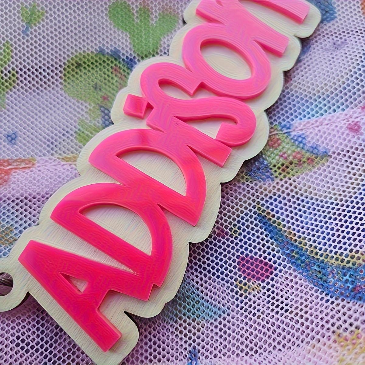 Personalized 3D Acrylic Keychain - Custom Smooth Name Tag with Vibrant Colors, Durable Metal Ring, And Heart-Shaped Design, Perfect for Christmas And Birthday Gifts, Cute Keychain Accessory, Gift Item, Playful Design, Colorful Decoration
