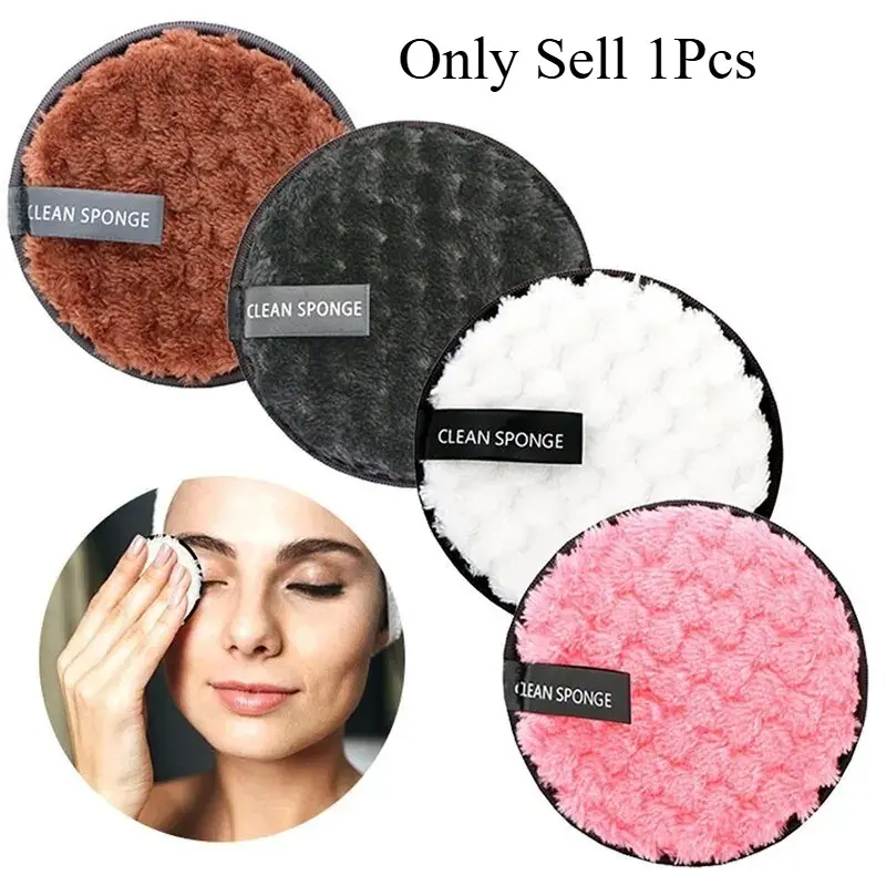 1pcs Makeup Remover Microfiber Cotton Pad, Washable Makeup Towel, Cleaning Sponge, Skin Care Tool, Washcloth for Cosmetics, Makeup Washcloths, Makeup Remover Towels