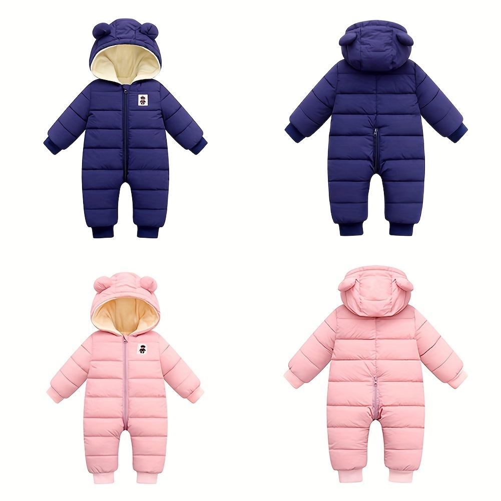 Baby Boys Girls Snowsuit Infant Winter Clothes Newborn Hooded Jacket Toddler Jumpsuit Coat