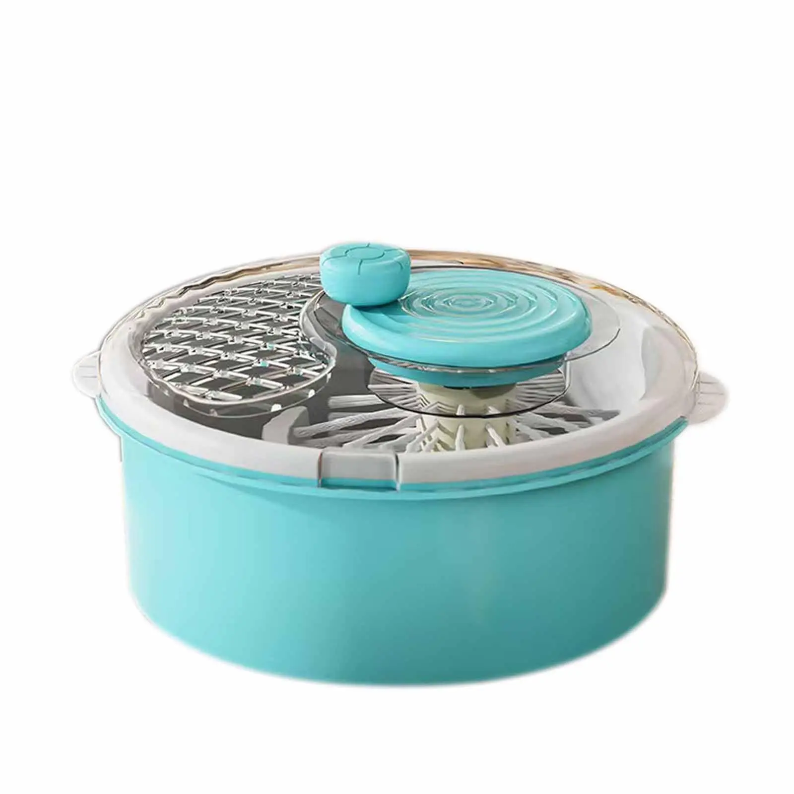 2026 Vegetable Fruit Washer, 6.7 Quart Large Capacity High Efficiency Manual Washing Cleaner, Foldable Dual Layer Turbulent Bowl, Removes Pesticide Residue