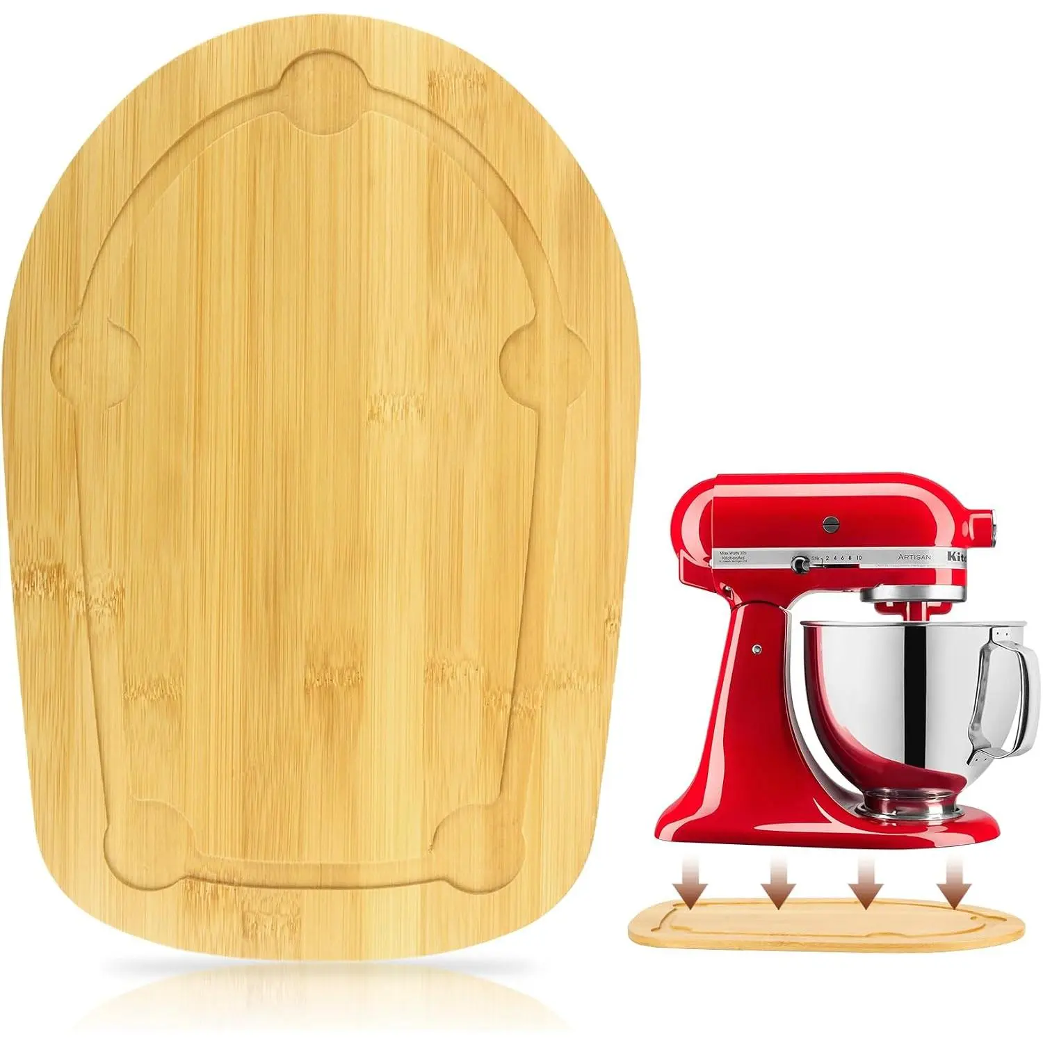 Mixer Slider Compatible with 4.5-5 QT Kitchen Aid Stand Mixers, Kitchen Countertop Storage Mover Sliding  Mixer Slider Mat for Kitchen Aid Stand Mixer Accessories Attachment with Footwell