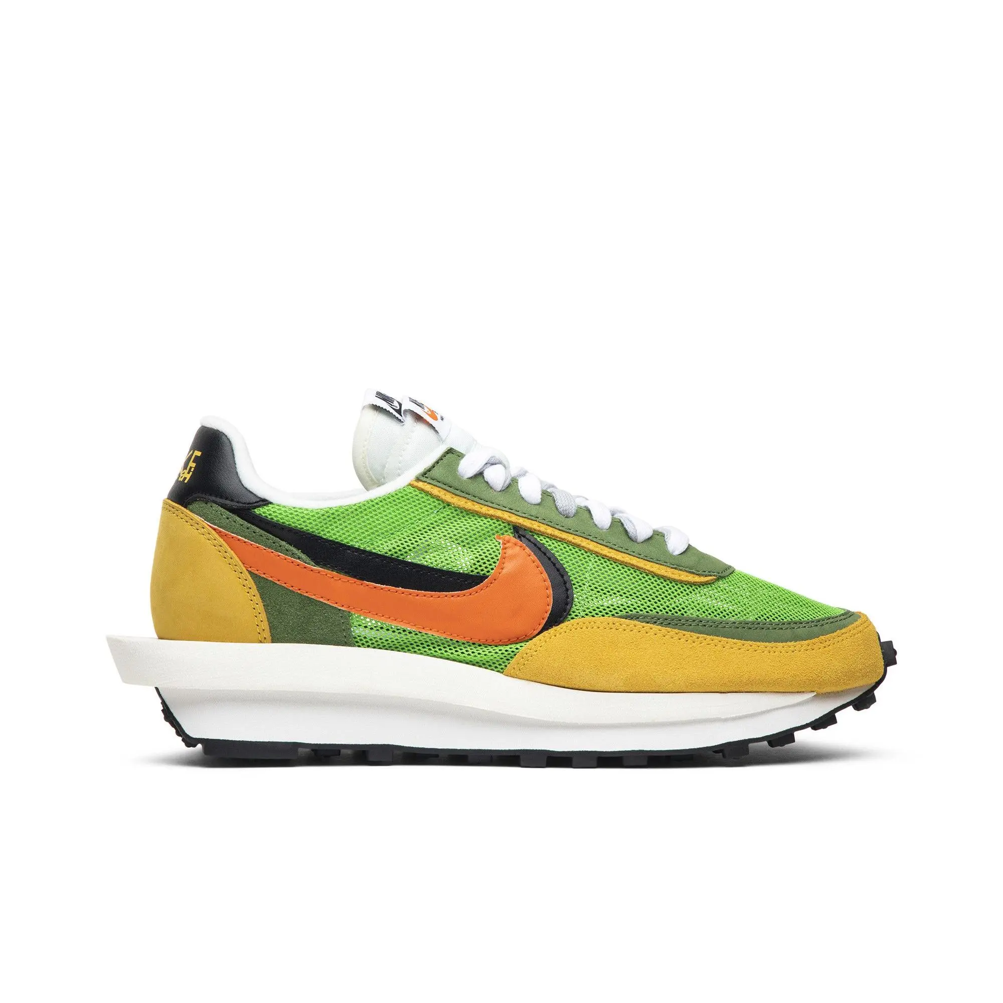 sacai x Nike LDWaffle 'Green Gusto' (Unisex) Green Gusto/Black-Varsity Maize-Safety Orange lifestyle casual shoes BV0073 300