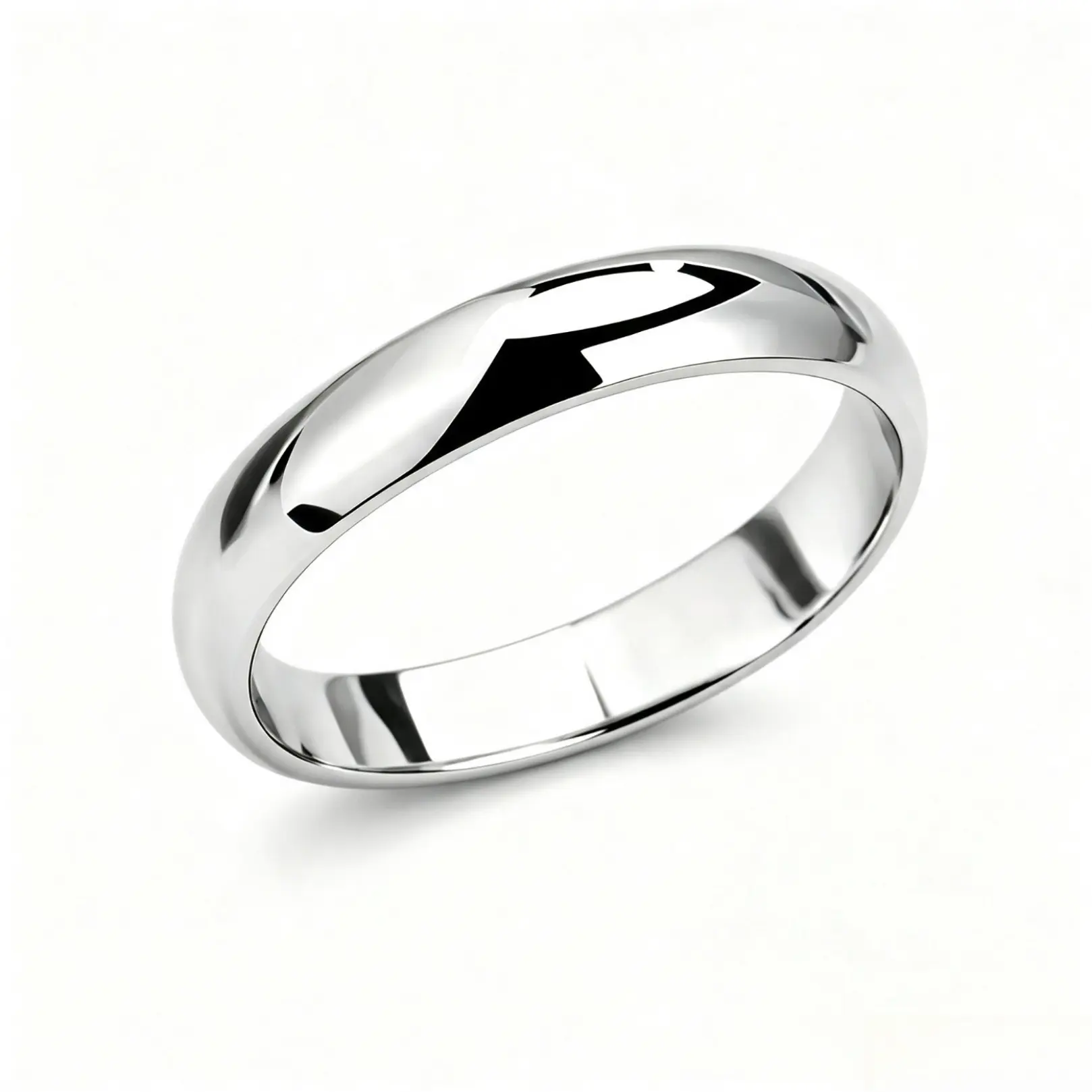 Unisex Smooth Dome Plain Surface Metal-Coated Ring - Minimalist Safe-Material Costume Jewelry, Casual Wear Accessory, Classic All-Match Staple for Weddings
