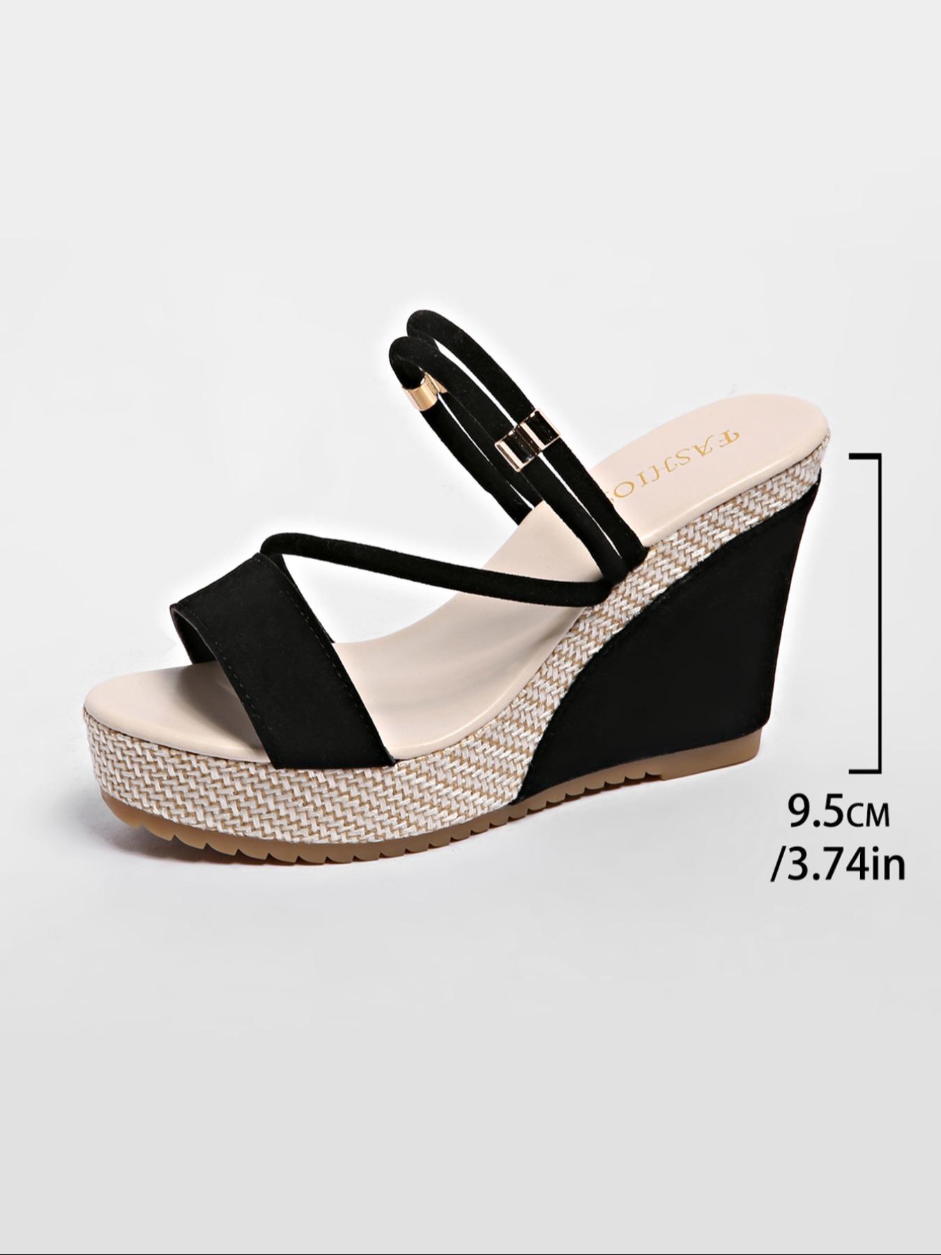 Women's Fashionable Ethnic Pattern Design Platform, Casual Comfortable Ankle Strap Wedge Heeled Sandals for Daily Wear, Trendy All-match Sandals for Women & Girls, Walking Shoes