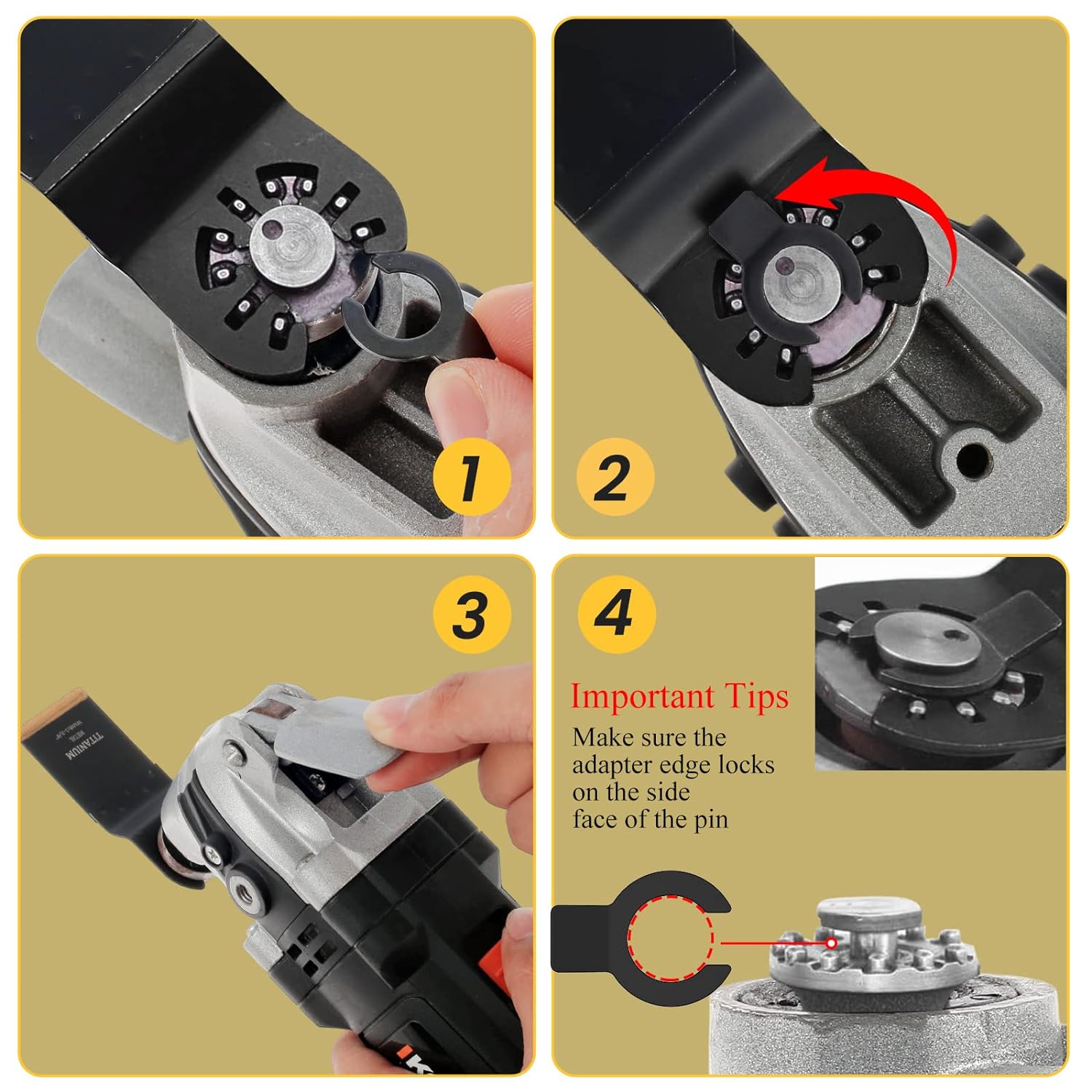 Multipurpose Oscillating Saw Blade Set, 16pcs/set Replaceable Blades Universal Titanium Multitool Blades for Cutting Wood Plastics, Quick Release Multi Tool Kit for Dewalt Ryobi Milwaukee Rockwell Fein Makita