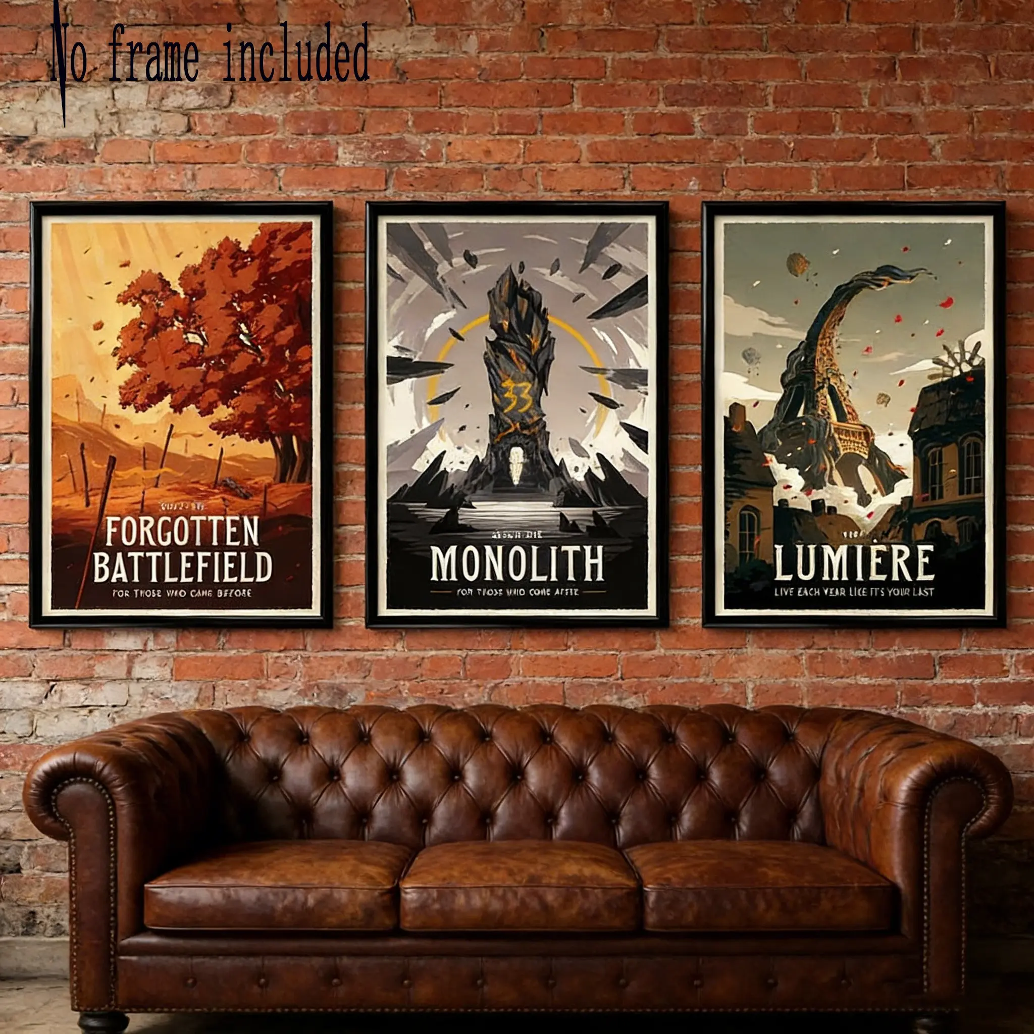 3pcs Expedition 33 Travel Poster Set, Wall Decor, Game Gift, Unique Home & Office Decoration, Wall Art Collection