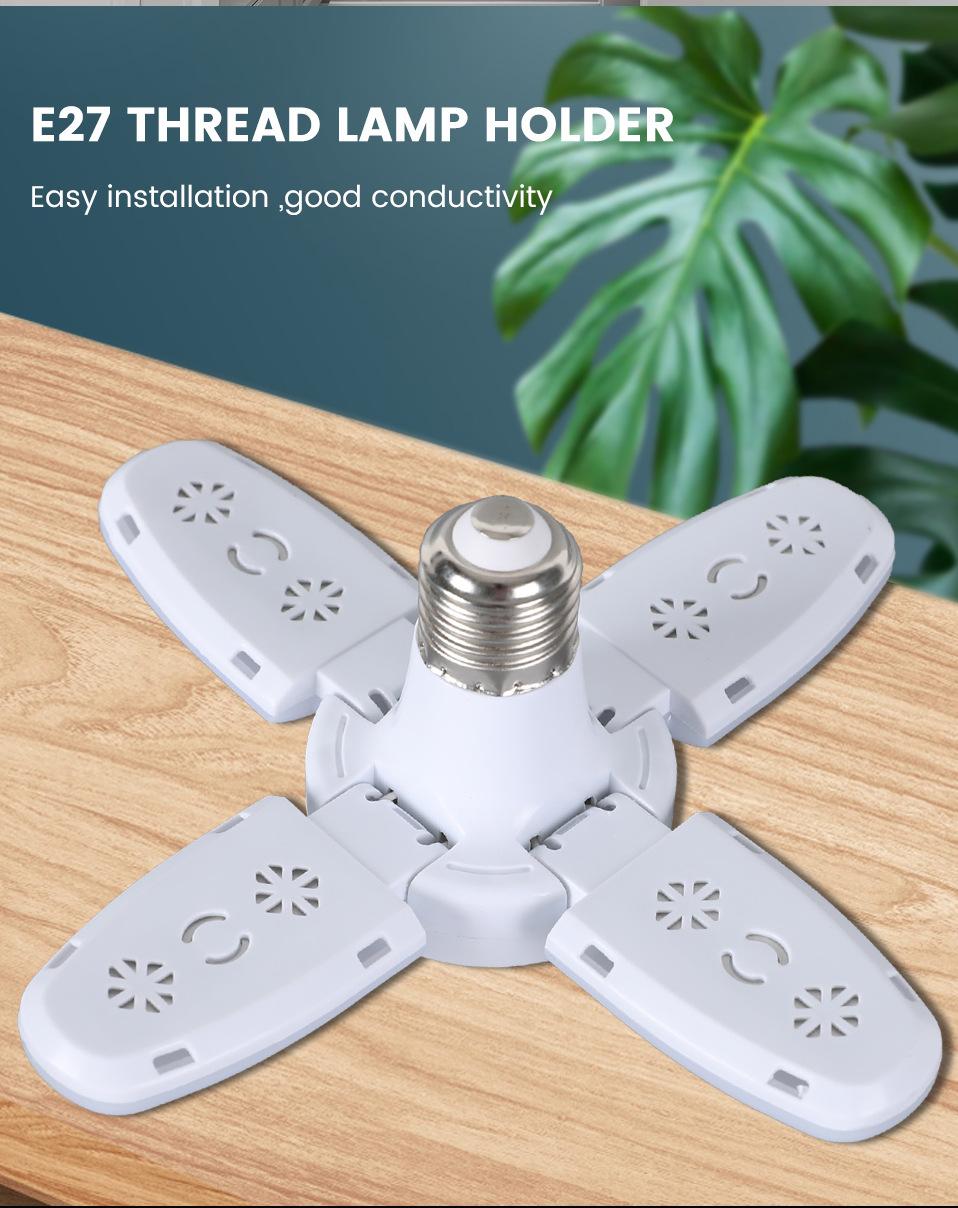 Fan Shape Foldable  LED  Deformation for Home Ceiling Lights Warehouse and Garage White Light