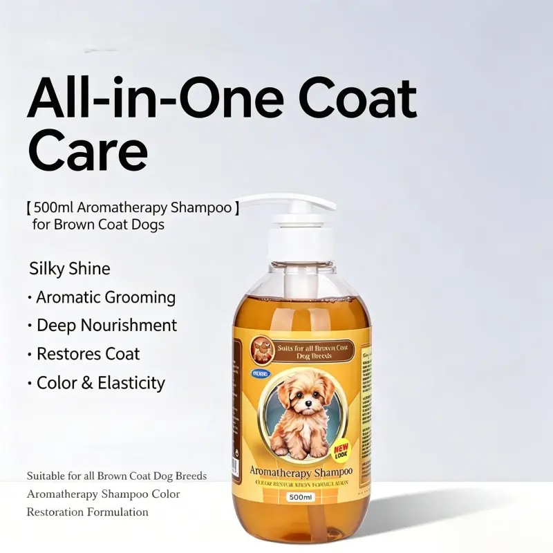 500ml Volumizing Aromatic Shampoo Specially for Brown Fur Dogs
