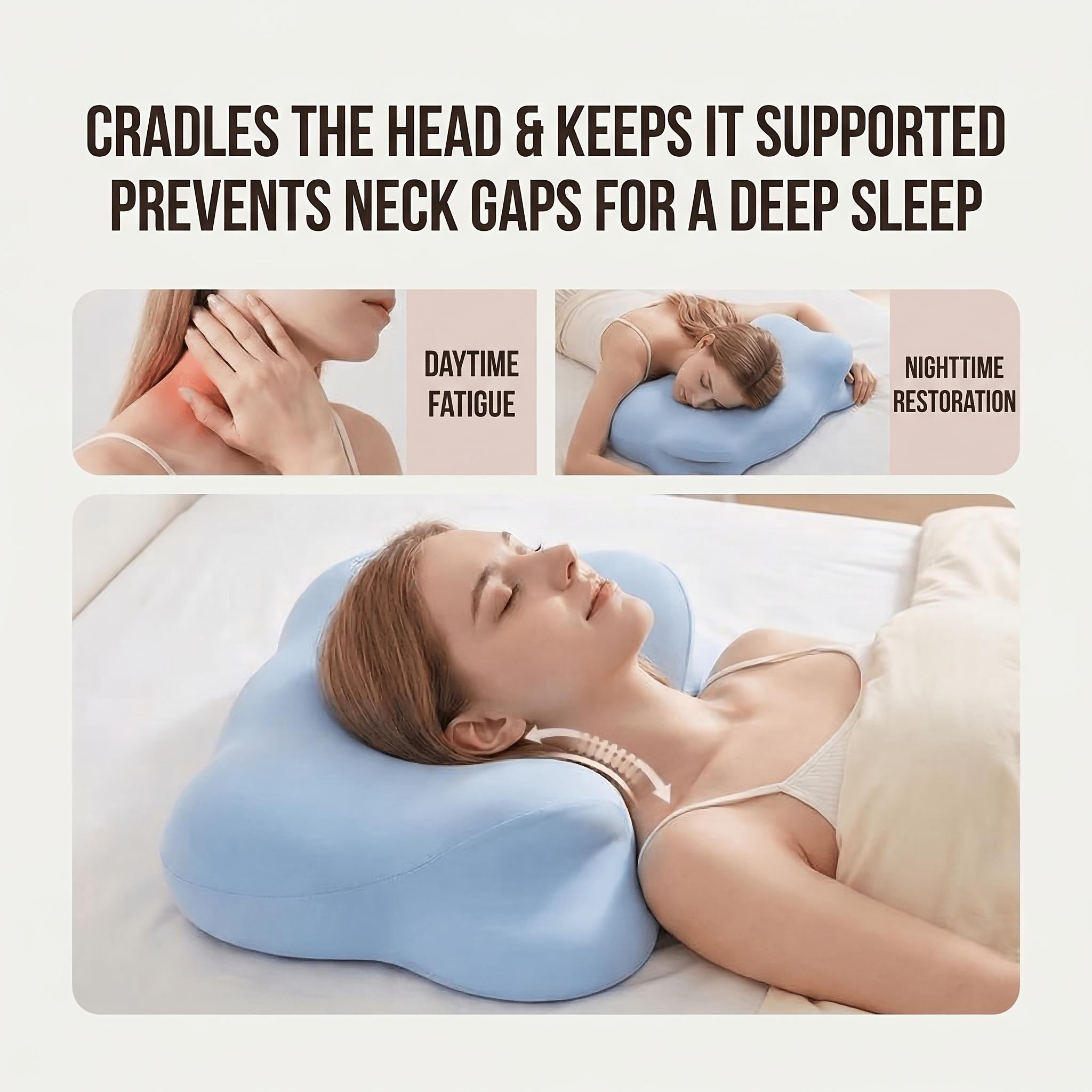 Comfortable Pillow Designed for Neck Support, Featuring a Zoned Contour for Side And Back Sleepers, with a Cooling Cover That Is Breathable And Washable. This 4D Cloud Sleep Pillow Promotes for Deep Rest And Is Ideal for Both Travel And Home Use