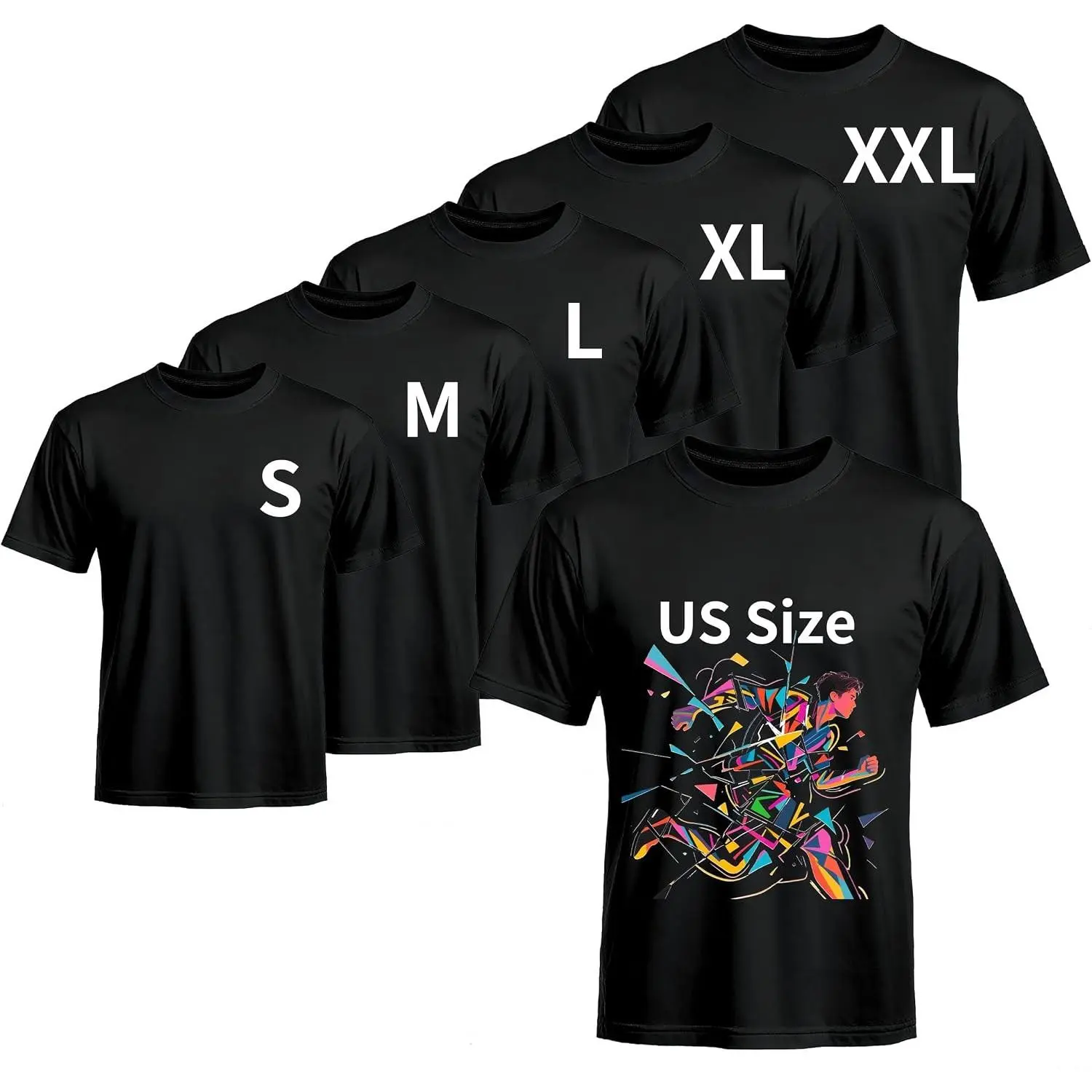5 PCS Unisex Sublimation Blanks Bulk Polyester T Shirts for Sublimation Crew Neck Short Sleeve Wholesale DIY GiftsGift