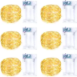 6 Pack Fairy Lights Battery Operated with Timer Silver Wire Mini 13FT 40LED Waterproof Cuttable Twinkle Christmas String Lights for Home Bedroom Wedding DIY Centerpiece Birthday (Warm White)fidget toys
