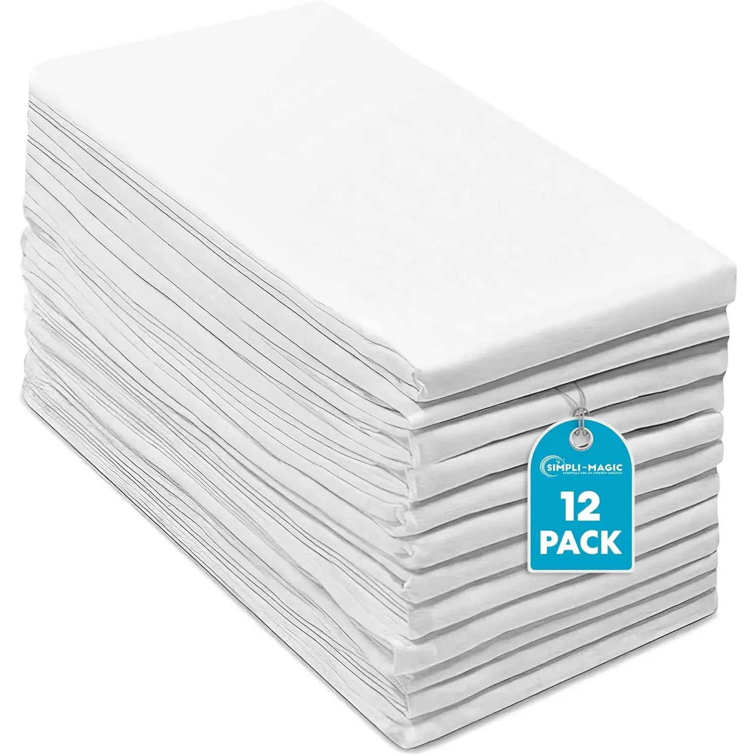 Flour Sack Kitchen Towels 24"x24" (12 Pack) – 100% Cotton, Lint-Free, High Absorbent Tea Towels – Perfect for Dish, Baking, Crafting