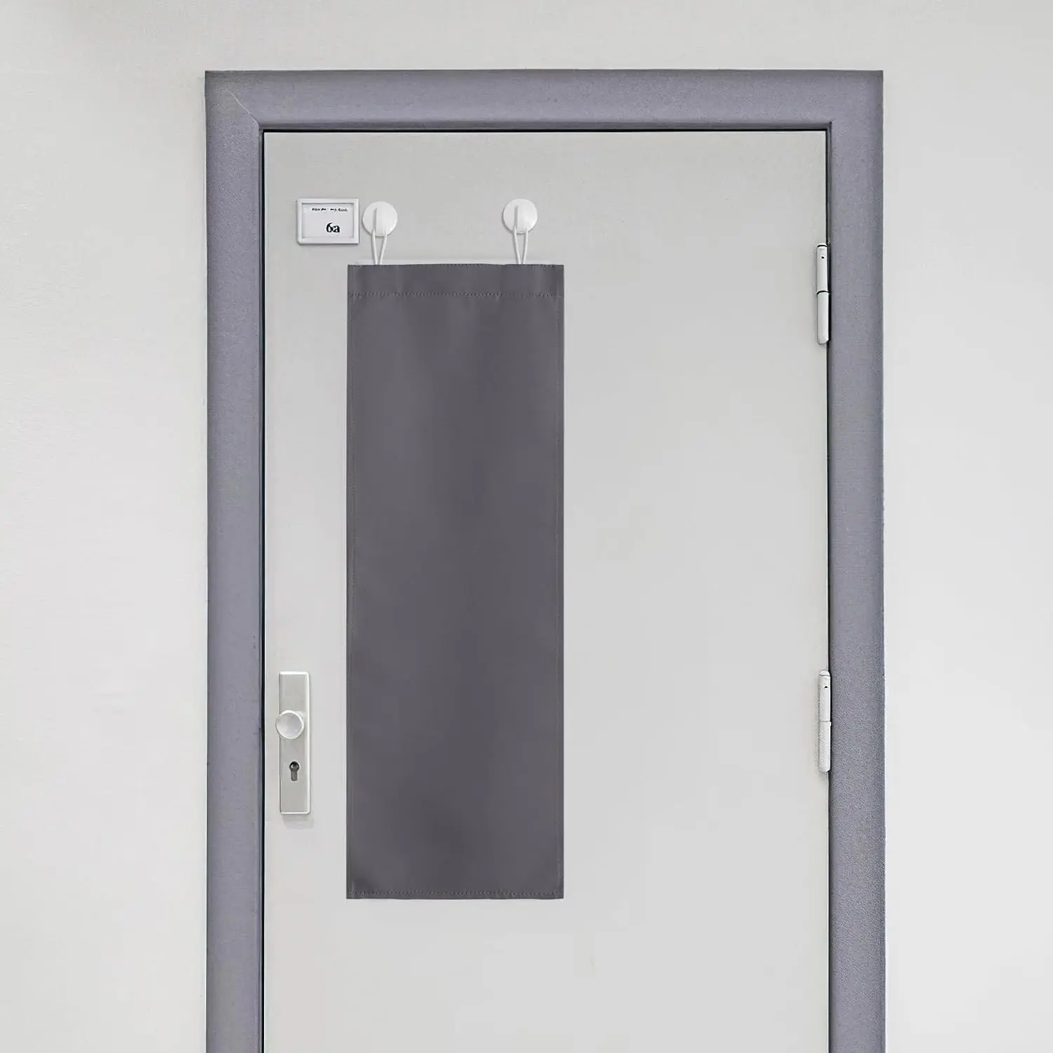 Classroom Window Cover Shades for  Door, Thermal Insualted  Blackout Front Door Shades for Small Windows, Sidelight Curtain, (Grey, 10" x 30", 1 Panel)