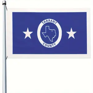 A durable flag representing Tarrant County, Texas, suitable for outdoor use, measuring 91.44X152.4 cm, perfect for garden decoration.