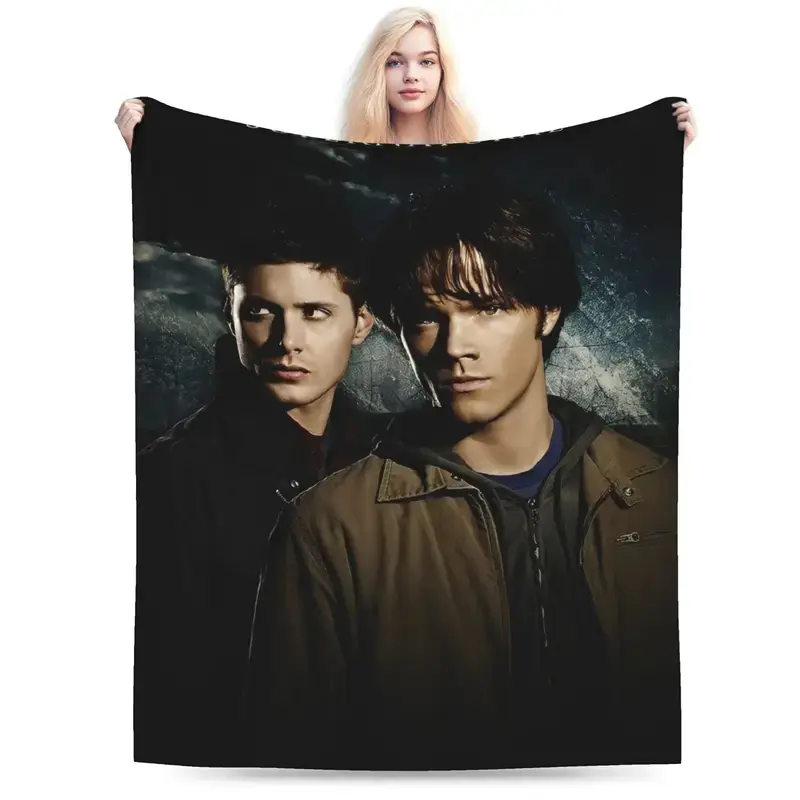 Supernatural Dean Winchester  Flannel Blanket Autumn  Warm Soft Bedding Throws Bedroom Novelty Bedspread Sofa Bed Cover