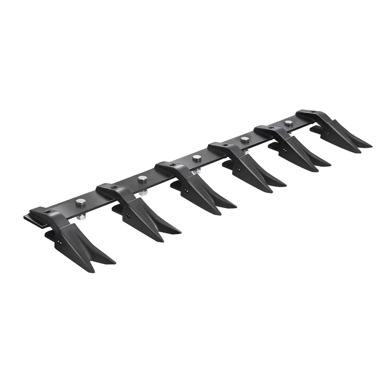 toolupgrade VEVOR Bolt-On Teeth Bar for Tractors, 45.2 in Heavy-Duty 6-Teeth Tractor Loader Skidsteer Attachment, 4560 lbs Load Capacity, Bucket Protection & Efficient Soil Excavation Tool