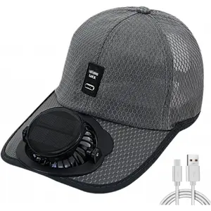 Solar Powered Fan Hat with 3-Speed Adjustable Wind Speed, UV Protection Breathable Sun Hat, Multifunctional Hat for Outdoor Hiking, Travel, Fishing & Working, Cooling Hat