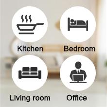 1=5 Tier Shelvesl, Vertical Column Wall Decor Mount Floating Shelves for Bedrooms, Living Rooms, Natural Finish Wall Shelf, Black