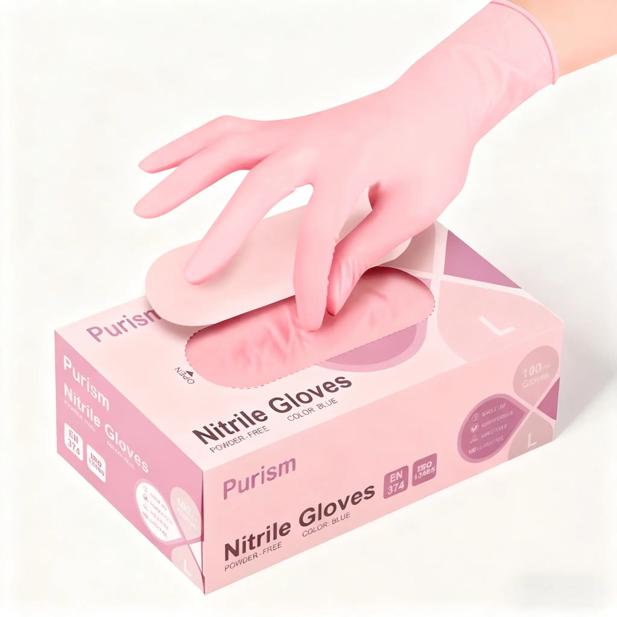 100/50 Pack 9-Inch Nitrile Gloves, Waterproof & Non-Slip, Ideal for Home Cleaning, Kitchen, Bath, Pet Care, Latex-Free, Dust-Free, Household Cleaning Gloves, Dishwashing Gloves