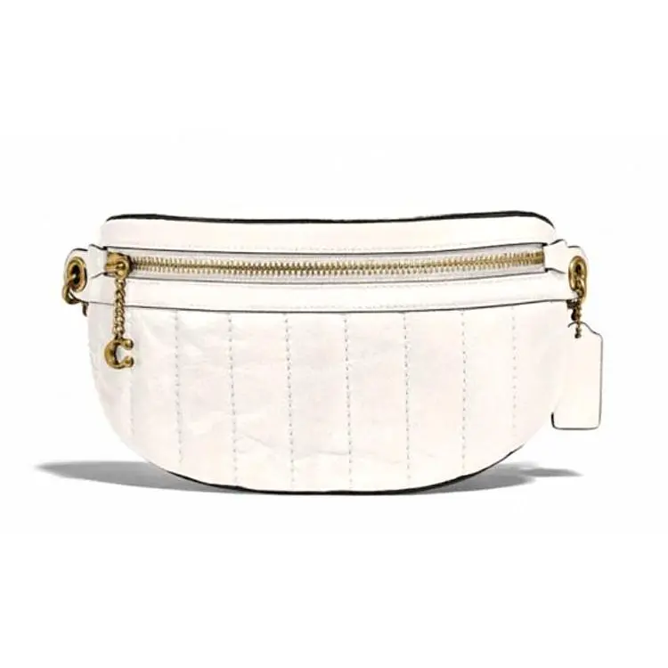 COACH 22 Quilted Leather Crossbody Bag for Women, Small Size, White